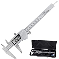 Pie de Rey Digital- Lemego Calibre Digital Profesional- Pantalla Electrónica LCD de Acero Inoxidable- Impermeable 54- 0…